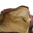Lisbona Travel Leather Duffle bag - Large Size Dark Brown TL141657