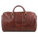 Marco Polo Travel Leather Duffle bag and Leather Toiletry bag Brown TL142248