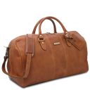 Marco Polo Travel Leather Duffle bag and Leather Toiletry bag Natural TL142248