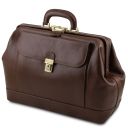 Leonardo Exclusive Leather Doctor bag Dark Brown TL142072