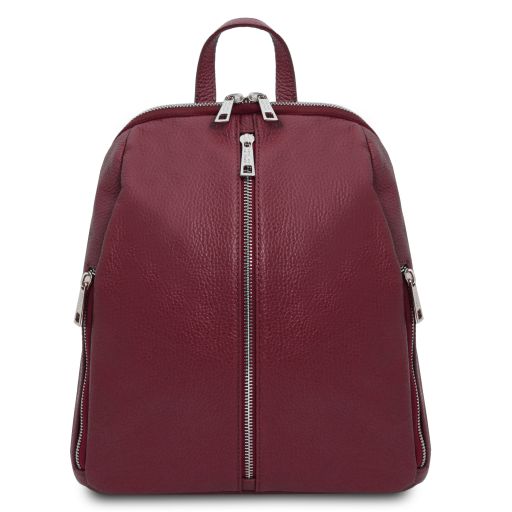 TL Bag Zaino da Donna in Pelle Morbida Bordeaux TL141982