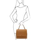 Silene Borsa a Mano in Pelle Convertibile a Zaino Cognac TL142152