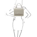 Silene Handtasche aus Kalbsleder Light grey TL142152