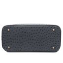TL Bag Handbag in Ostrich-print Leather Grey TL142120