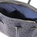 TL Bag Handbag in Ostrich-print Leather Grey TL142120