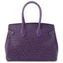 TL Bag Handbag in Ostrich-print Leather Фиолетовый TL142120