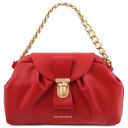 Lara Bolso Noche en Piel Suave et Bandolera de Cadena Rojo Lipstick TL142246