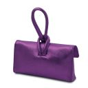TL Bag Metallic Leather Clutch Purple TL141993