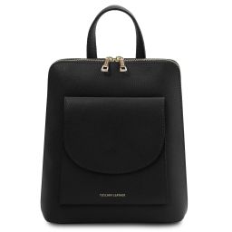 TL Bag Zaino Piccolo da Donna in Pelle Nero TL142092