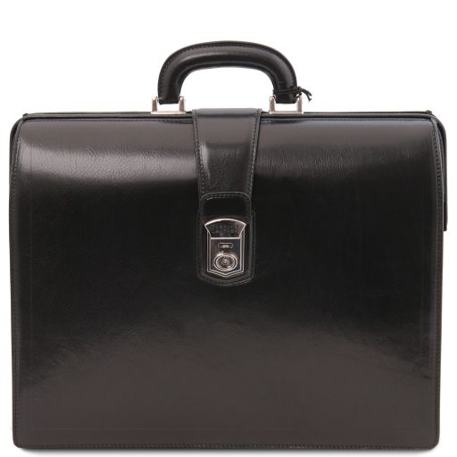 Canova Leather Doctor bag Briefcase 3 Compartments Black TL141186