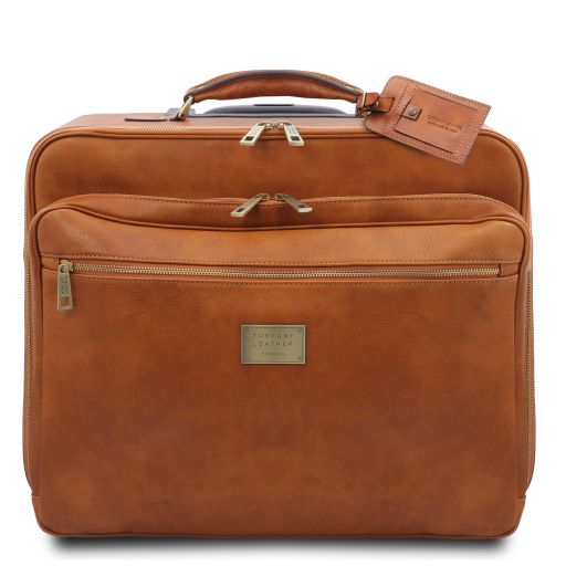 Varsavia Borsa Pilota in Pelle con due Ruote Naturale TL141888