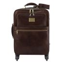 Business 4 Wheels Leather Trolley and Leather TL SMART Laptop Briefcase Темно-коричневый TL142271