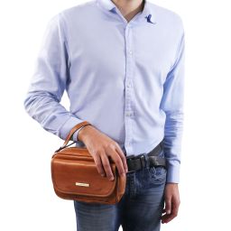 Ivan Leather Handy Wrist bag for men Natural TL140849