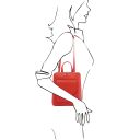 TL Bag Mochila Pequeño en Piel Para Mujer Rojo Coral TL142092