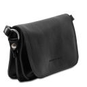 Carmen Leather Shoulder bag With Flap Black TL141713