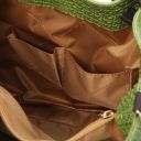 TL KeyLuck Кожаная сумка-шоппер с плетеным теснением Зеленый TL141573