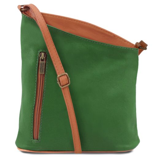 TL Bag Mini Unisex-Schultertasche aus Weichem Leder Grün TL141111