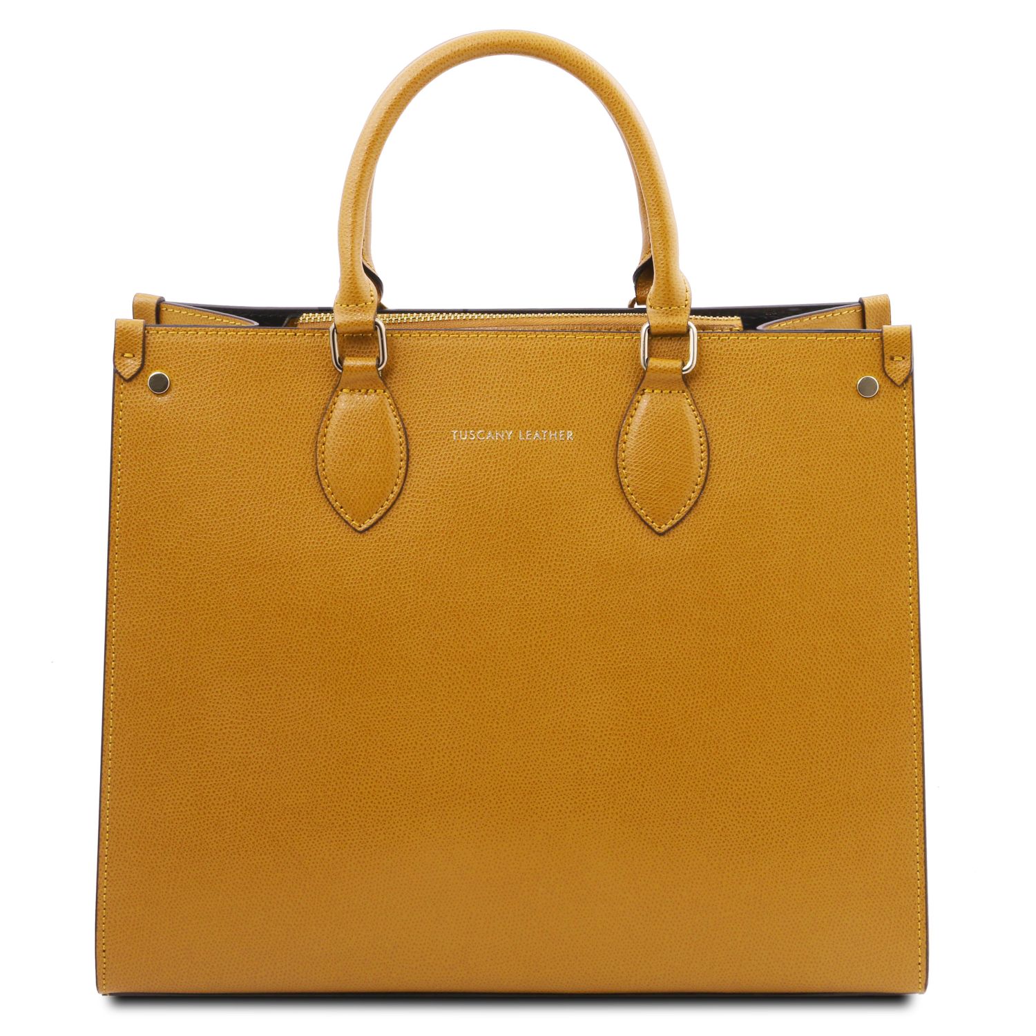 Mustard leather outlet handbag