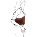 Sabrina Leather Hobo bag Brown TL141479