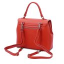 Silene Leather Convertible Backpack Handbag Coral TL142152
