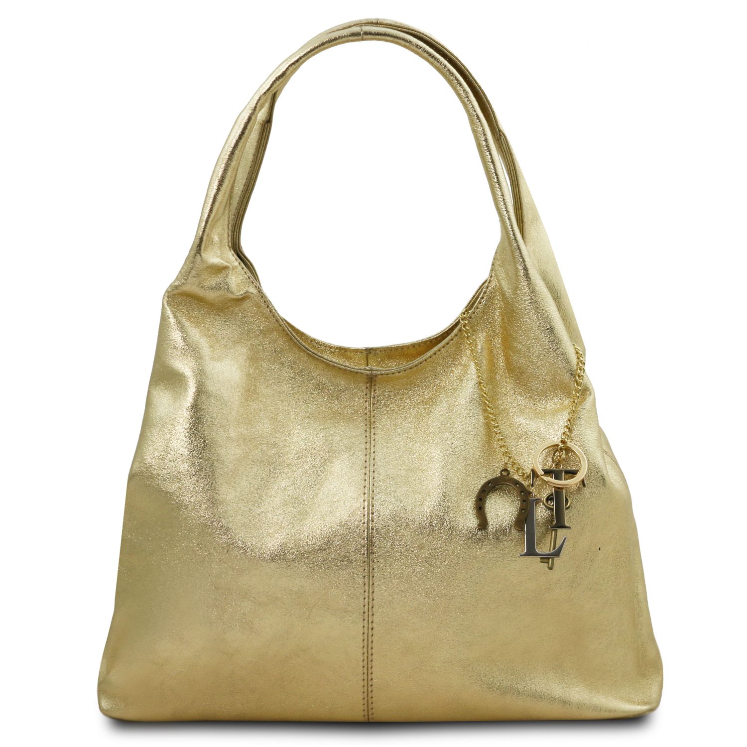 Tuscany Leather TL KeyLuck Tasche aus geprägtem Leder Beige : :  Fashion