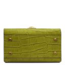 Atena Croc Print Leather Handbag Lime Green TL142267