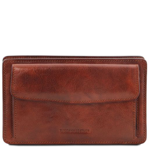 Denis Exclusive Leather Handy Wrist bag for men Коричневый TL141445