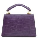 Afrodite Sac à Main en Cuir Effet Croco Violet TL142300
