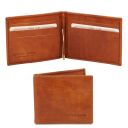Exclusive Leather Card Holder With Money Clip Мед TL142055