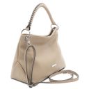 TL Bag Borsa al Hombro en Piel Suave Marrón topo claro TL142087