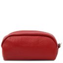TL Bag Kosmetiktasche aus Weichem Leder Lipstick Rot TL142314