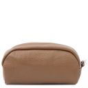 TL Bag Soft Leather Toiletry Case Taupe TL142314