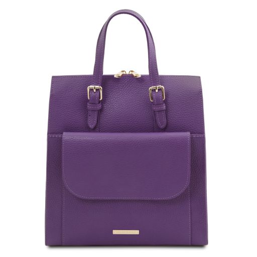 TL Bag Leather Backpack for Women Purple TL142211