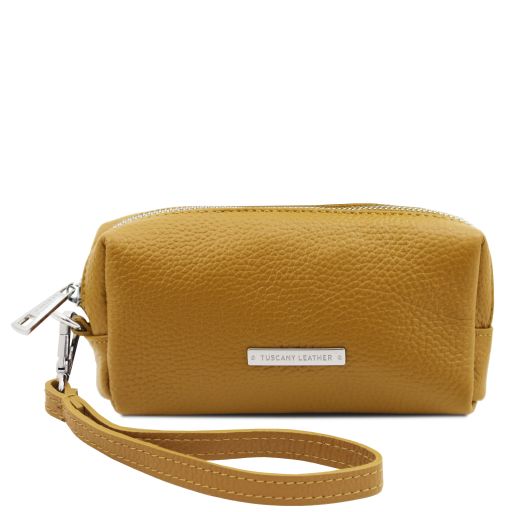 TL Bag Soft Leather Toiletry Case Mustard TL142315