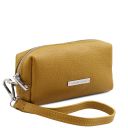 TL Bag Soft Leather Toiletry Case Mustard TL142315