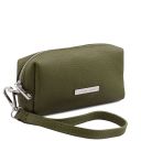 TL Bag Trousse de Toilette en Cuir Souple Vert Forêt TL142315