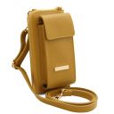 TL Bag Leather Wallet/phone Holder With Strap Mustard TL142323