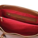 TL Bag Schultertasche aus Leder Cognac TL142037