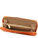 Eris Elégant Portefeuille en Cuir Entièrement Zippée Orange TL142318