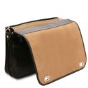 Siena Messenger Tasche aus Leder 2 Fächer Schwarz TL142243