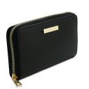 Eris Exclusive zip Around Leather Wallet Black TL142318