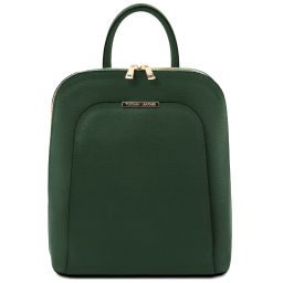 TL Bag Mochila Para Mujer en Piel Saffiano Verde Oscuro TL141631