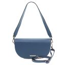 TL Bag Umhängetasche aus Leder Blau TL142310