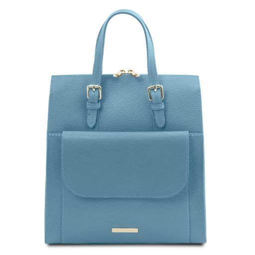 TL Bag Zaino da Donna in Pelle Azzurro TL142211