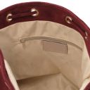 TL Bag Beuteltasche aus Wildleder mit Dekorativen Fransen Bordeaux TL142291