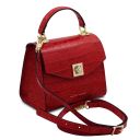 Atena Borsa a Mano in Pelle Stampa Cocco Rosso TL142267